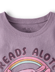 Girls Reads Alotl Graphic Tee