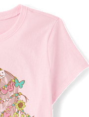 Girls Cowgirl Boot Charm Graphic Tee