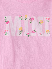 T-shirt graphique mini fleuri pour filles, maman et moi