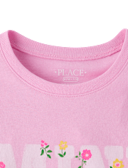 Girls Mommy And Me Floral Mini Graphic Tee