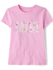 T-shirt graphique mini fleuri pour filles, maman et moi