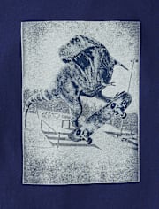Boys Dino Skateboard Graphic Tee