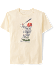 Boys Baseball Player Graphic Tee