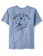 Boys Super Cycle Legend Front And Back Graphic Tee
