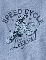 Boys Super Cycle Legend Front And Back Graphic Tee