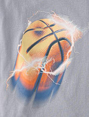 Boys Basketball Lightning Graphic Tee