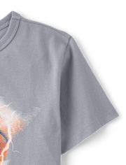 Boys Basketball Lightning Graphic Tee