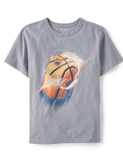 Boys Basketball Lightning Graphic Tee