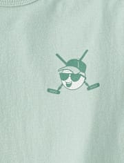 Boys Golf Tee Time Front And Back Graphic Tee