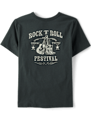 Boys Rock N' Roll Festival Front And Back Graphic Tee