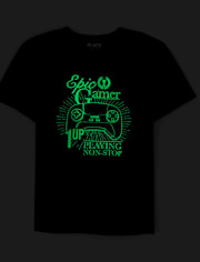 Boys Glow Epic Gamer Graphic Tee