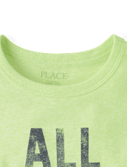 Boys Marled All About Goals Soccer Graphic Tee