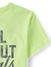 Boys Marled All About Goals Soccer Graphic Tee
