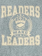 Boys Marled Readers Make Leaders Graphic Tee