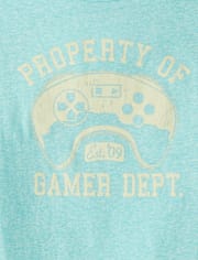 Boys Marled Property Of Gamer Dept. Graphic Tee