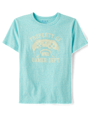 Boys Marled Property Of Gamer Dept. Graphic Tee