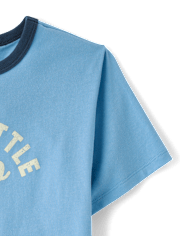 T-shirt graphique à col rond pour garçon « Meilleur petit frère »