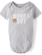 Baby Boys Mama's Boy Graphic Bodysuit