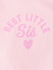 Baby Girls Best Little Sis Graphic Bodysuit