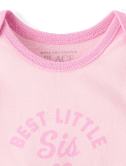 body graphique pour bébé fille « Meilleure petite sœur »