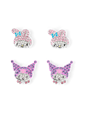 Girls Hello Kitty And Friendsâ¢ Pave Earrings 2-Pack