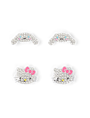 Girls Hello Kitty And Friendsâ¢ Pave Earrings 2-Pack