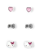 Girls Hello KittyÂ® Earrings 3-Pack