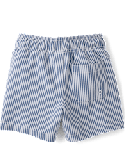 Boys Striped Seersucker Swim Trunks