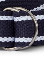 Boys Striped Webbed Belt