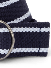 Boys Striped Webbed Belt