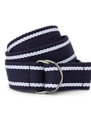 Boys Striped Webbed Belt