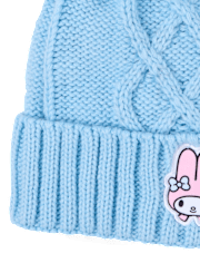 Girls My Melodyâ¢ Cable Knit Pom Pom Beanie