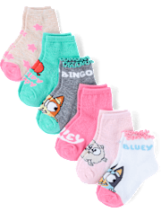 Toddler Girls Bluey Midi Socks 6-Pack