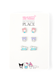 Girls Hello Kitty® And Friends Earrings 3-Pack