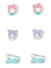 Girls Hello Kitty® And Friends Earrings 3-Pack