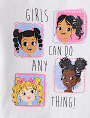 Baby And Toddler Girls Can Do Anything Graphic Tee