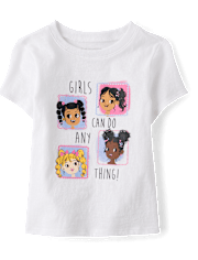 Baby And Toddler Girls Can Do Anything Graphic Tee