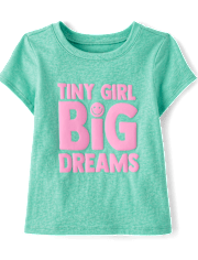 Baby And Toddler Girls Tiny Girl Big Dreams Graphic Tee