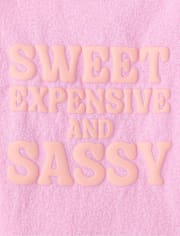 Baby And Toddler Girls Sweet Expensive Sassy Graphic Tee