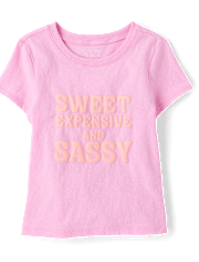 Baby And Toddler Girls Sweet Expensive Sassy Graphic Tee