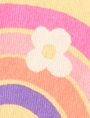 Baby And Toddler Girls Sun Rainbow Graphic Tee