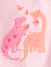 Baby And Toddler Girls Dino Graphic Tee