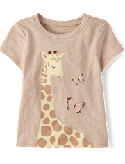 Baby And Toddler Girls Giraffe Graphic Tee