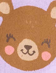 Baby And Toddler Girls Bear Graphic Tee