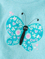 Baby And Toddler Girls Butterfly Graphic Tee