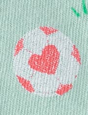 Baby And Toddler Girls Soccer Ball Graphic Tee