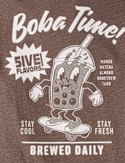 Boys Boba Time Graphic Tee