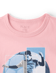 T-shirt graphique pour joueur de soccer garçon