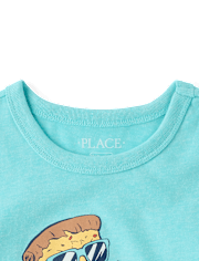 Boys Pizza Surfer Graphic Tee