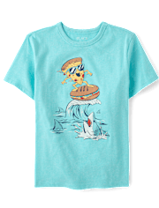 Boys Pizza Surfer Graphic Tee